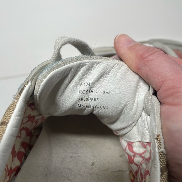 Coach Signature Pink Stripe Sneakers – Women’s – Classic “C” Logo - Picture 4 of 12